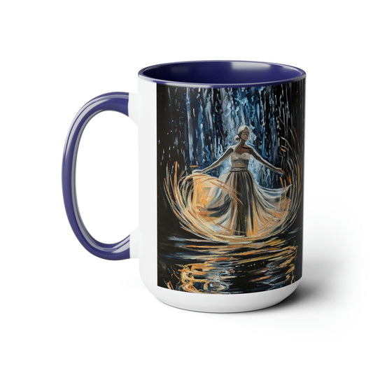 Baptized in Fire and Water Two-Tone Coffee Mugs, 15oz