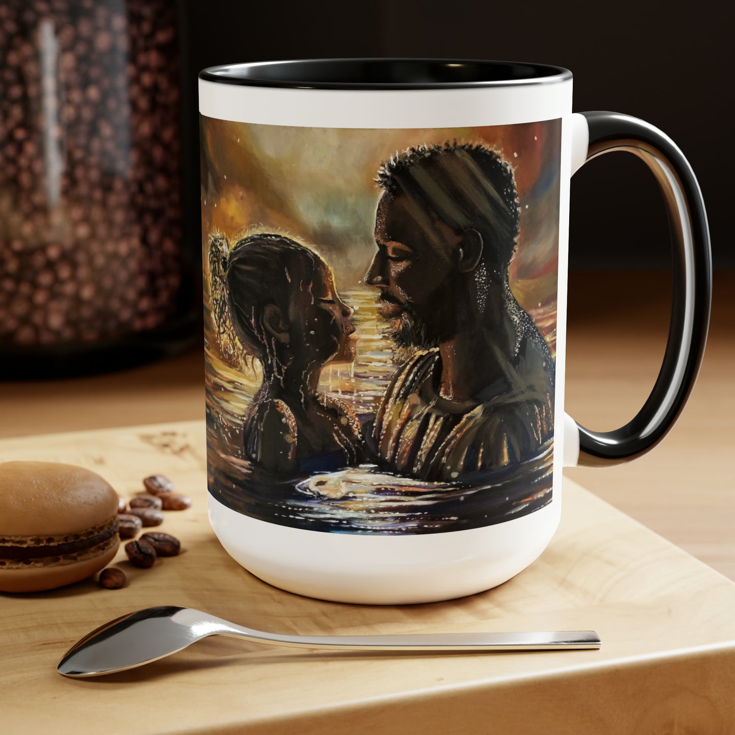 Baptized into Glory Two-Tone Coffee Mugs, 15oz