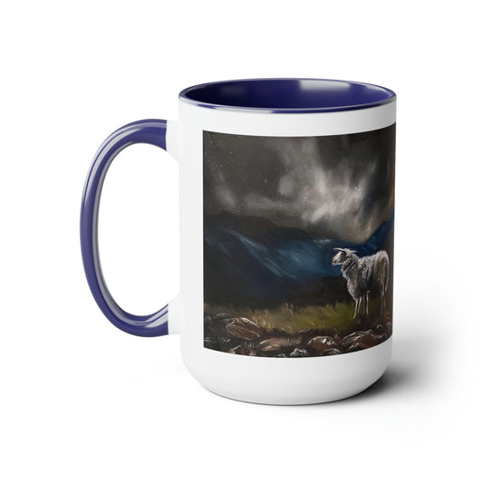 The Lord is my Shepherd Two-Tone Coffee Mugs, 15oz
