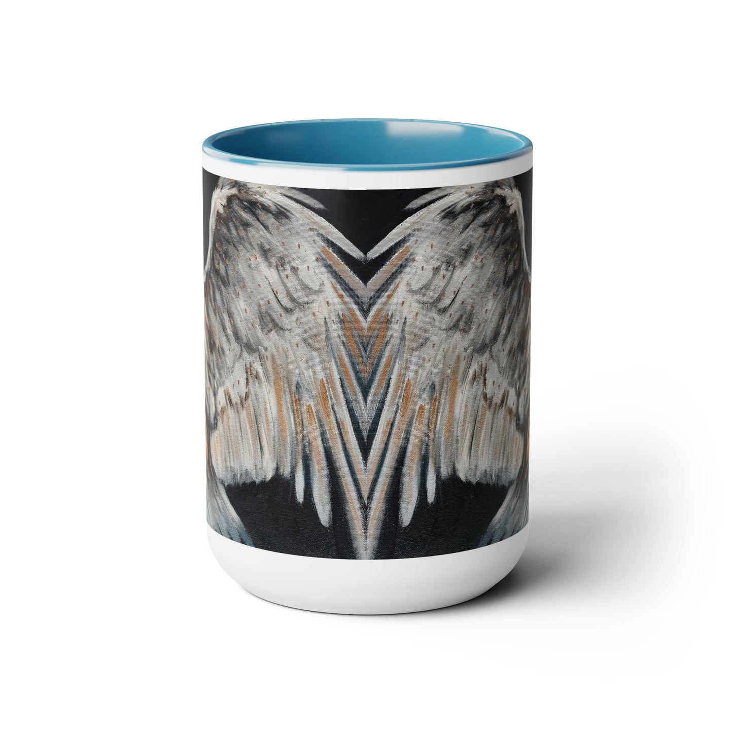 Wisdom the Protector Two-Tone Coffee Mugs, 15oz