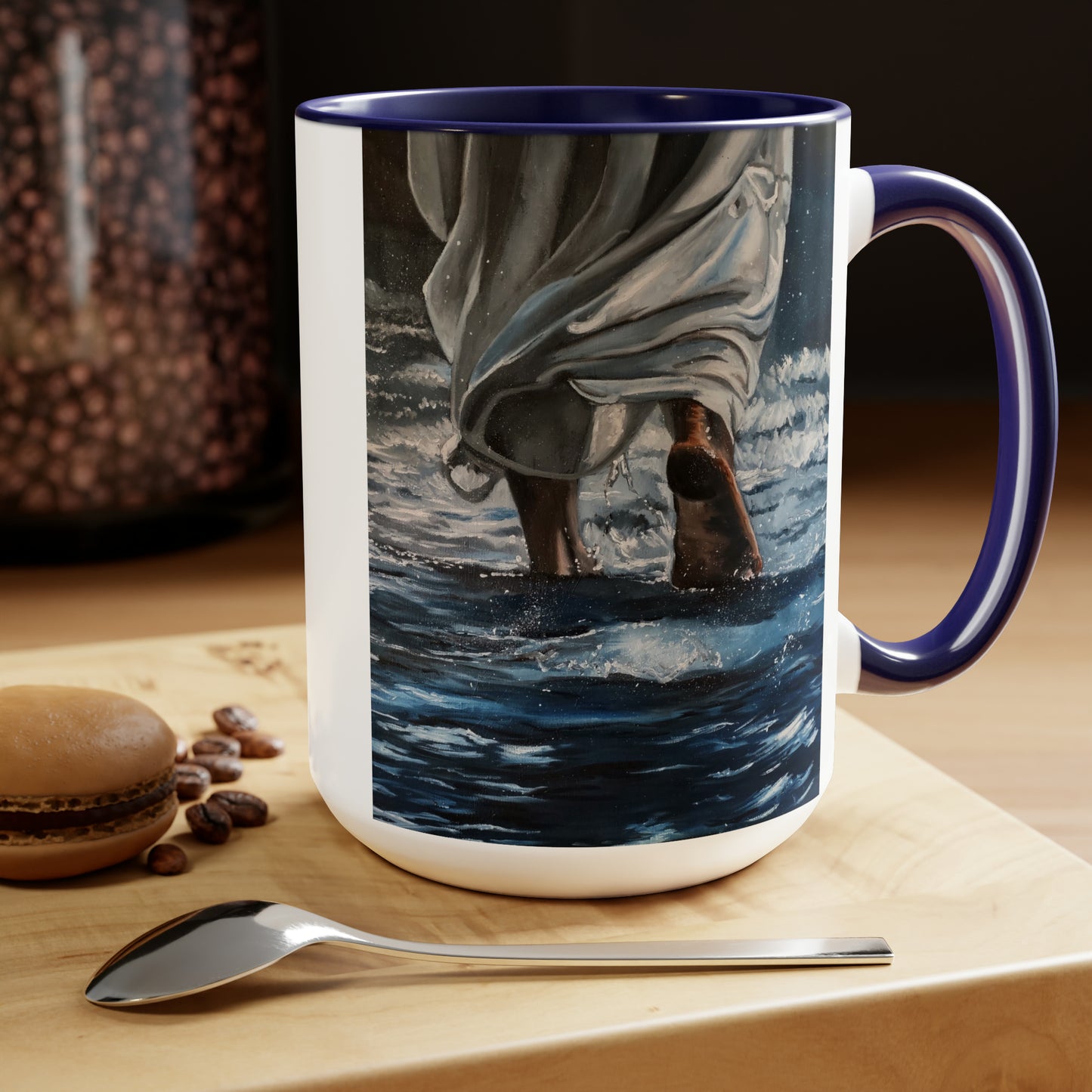 Walking On Two-Tone Coffee Mugs, 15oz