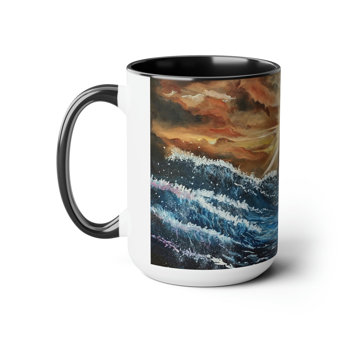 Here as in Heaven Two-Tone Coffee Mugs, 15oz