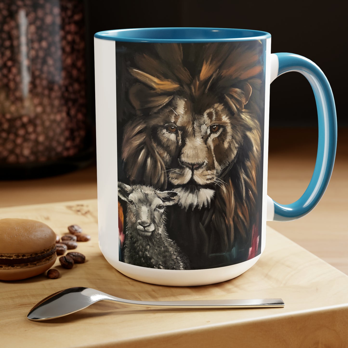Peaceful Pastures Two-Tone Coffee Mugs, 15oz