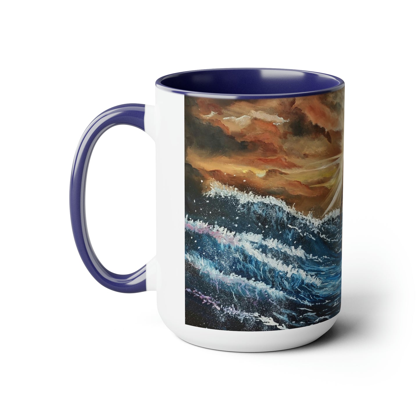 Here as in Heaven Two-Tone Coffee Mugs, 15oz