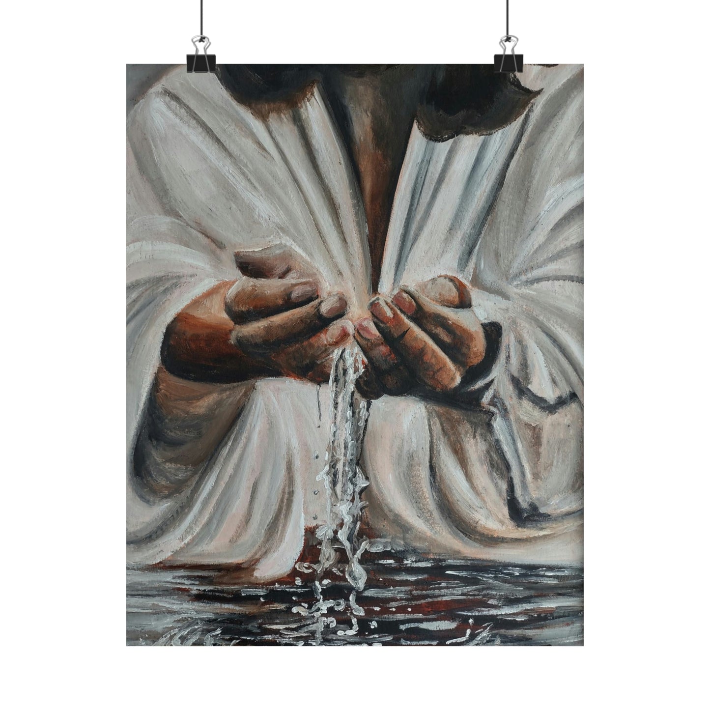 In His Hands Matte Vertical Posters