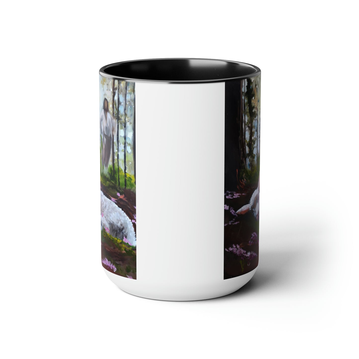 Green Pastures Two-Tone Coffee Mugs, 15oz