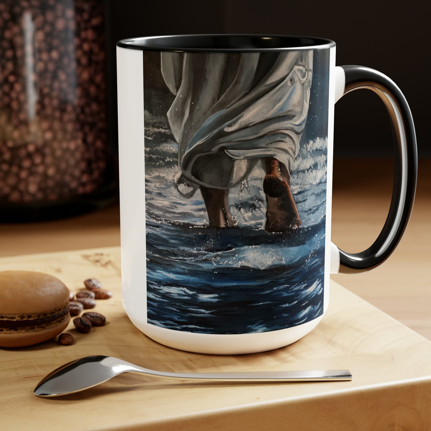 Walking On Two-Tone Coffee Mugs, 15oz