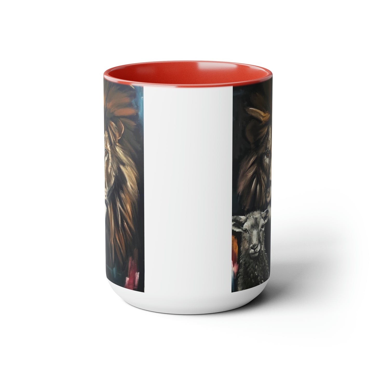 Peaceful Pastures Two-Tone Coffee Mugs, 15oz