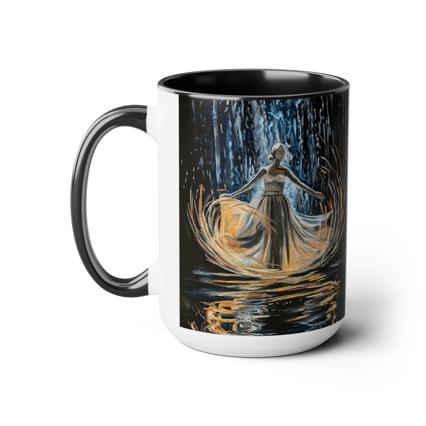 Baptized in Fire and Water Two-Tone Coffee Mugs, 15oz