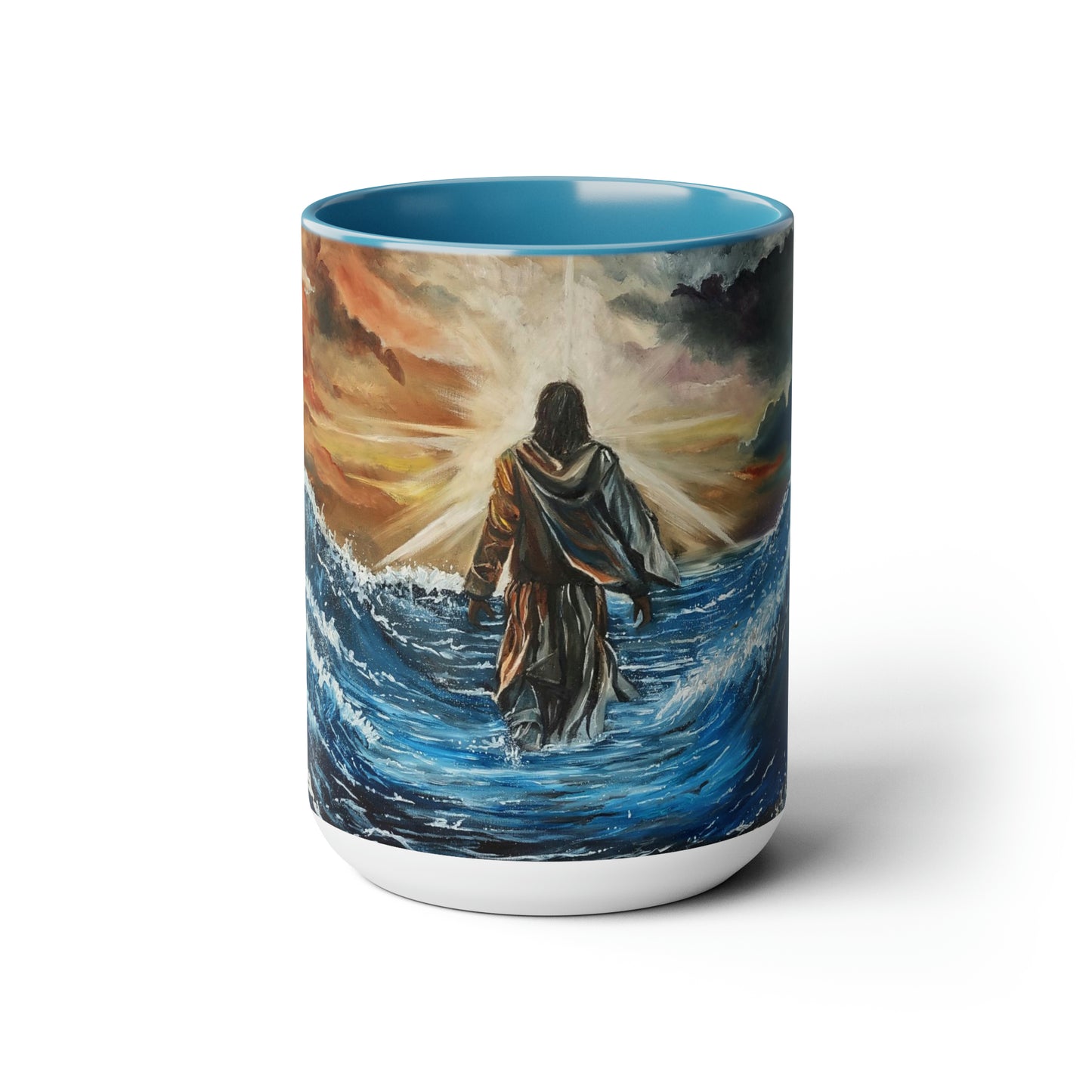 Here as in Heaven Two-Tone Coffee Mugs, 15oz