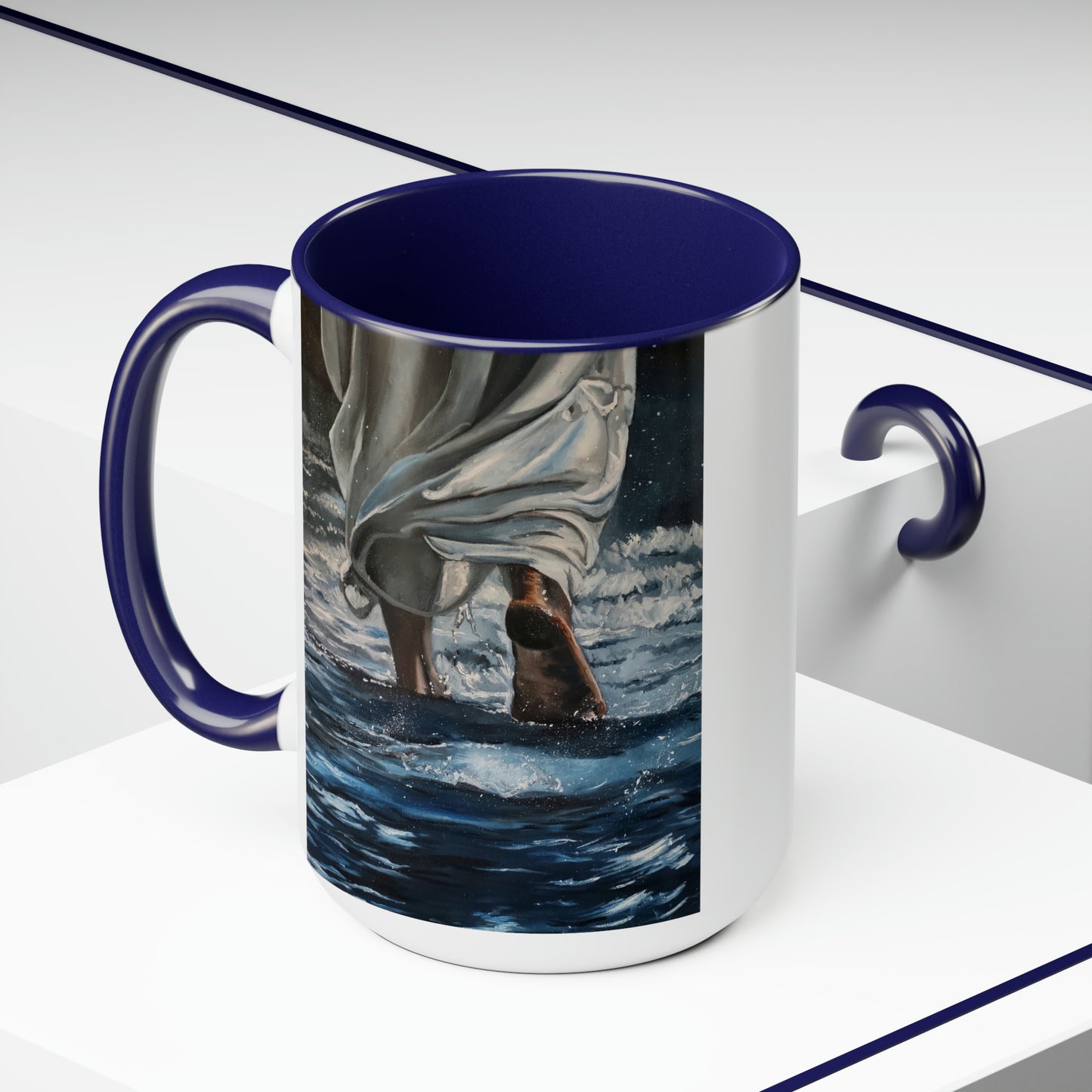 Walking On Two-Tone Coffee Mugs, 15oz