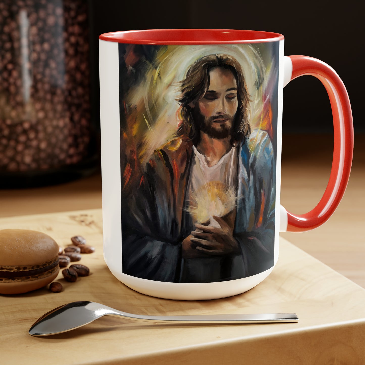 Light of the World Two-Tone Coffee Mugs, 15oz