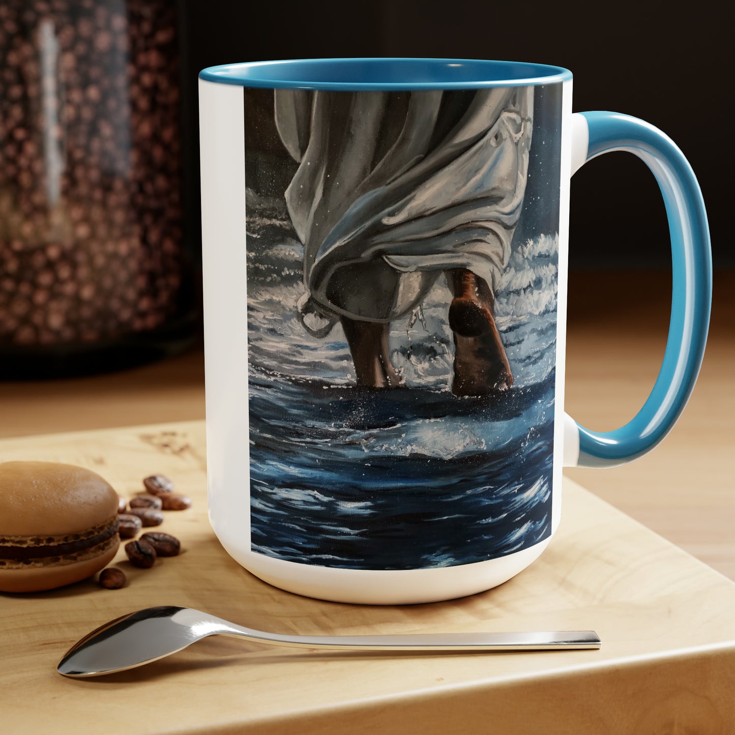 Walking On Two-Tone Coffee Mugs, 15oz