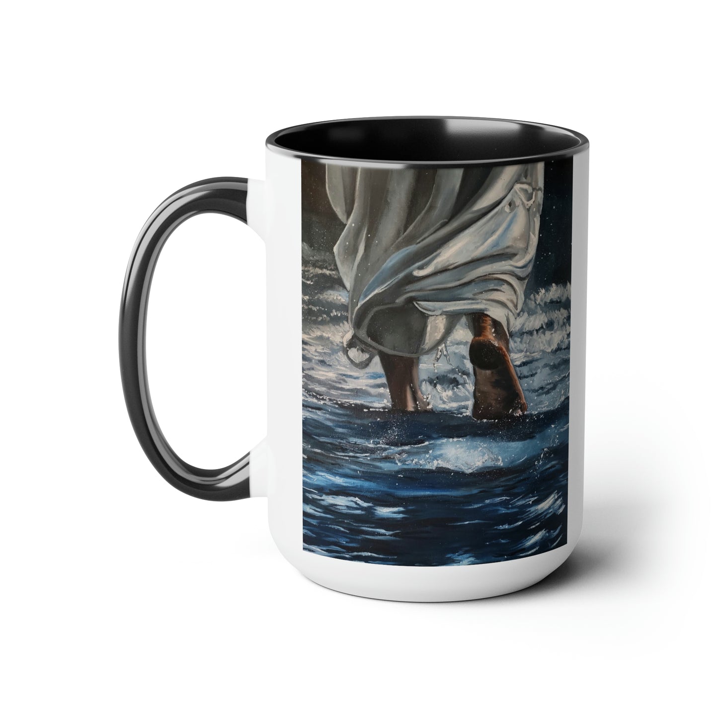 Walking On Two-Tone Coffee Mugs, 15oz