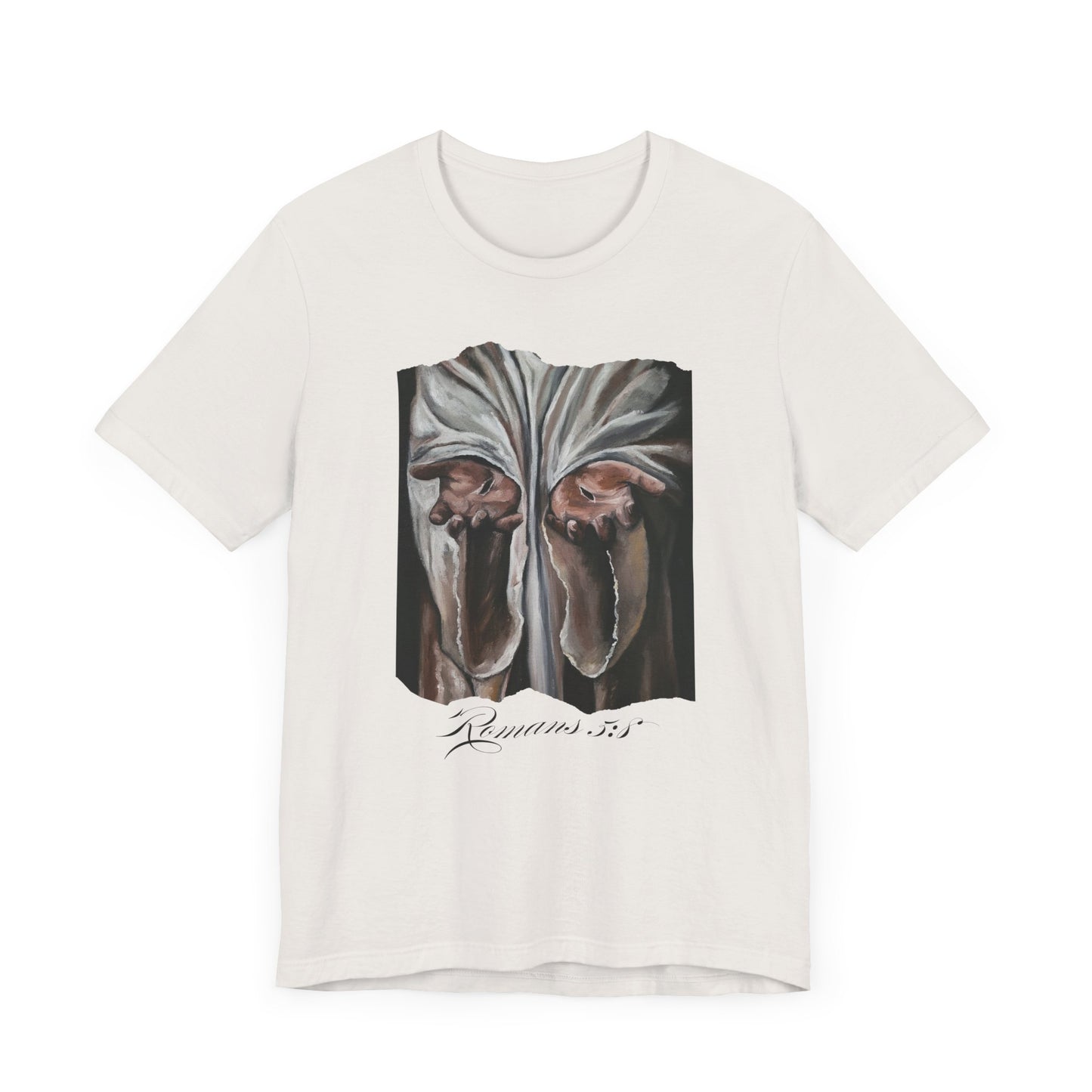 Capable Hands Romans 8:26 Unisex Jersey Short Sleeve Tee - Inspirational Art T-Shirt