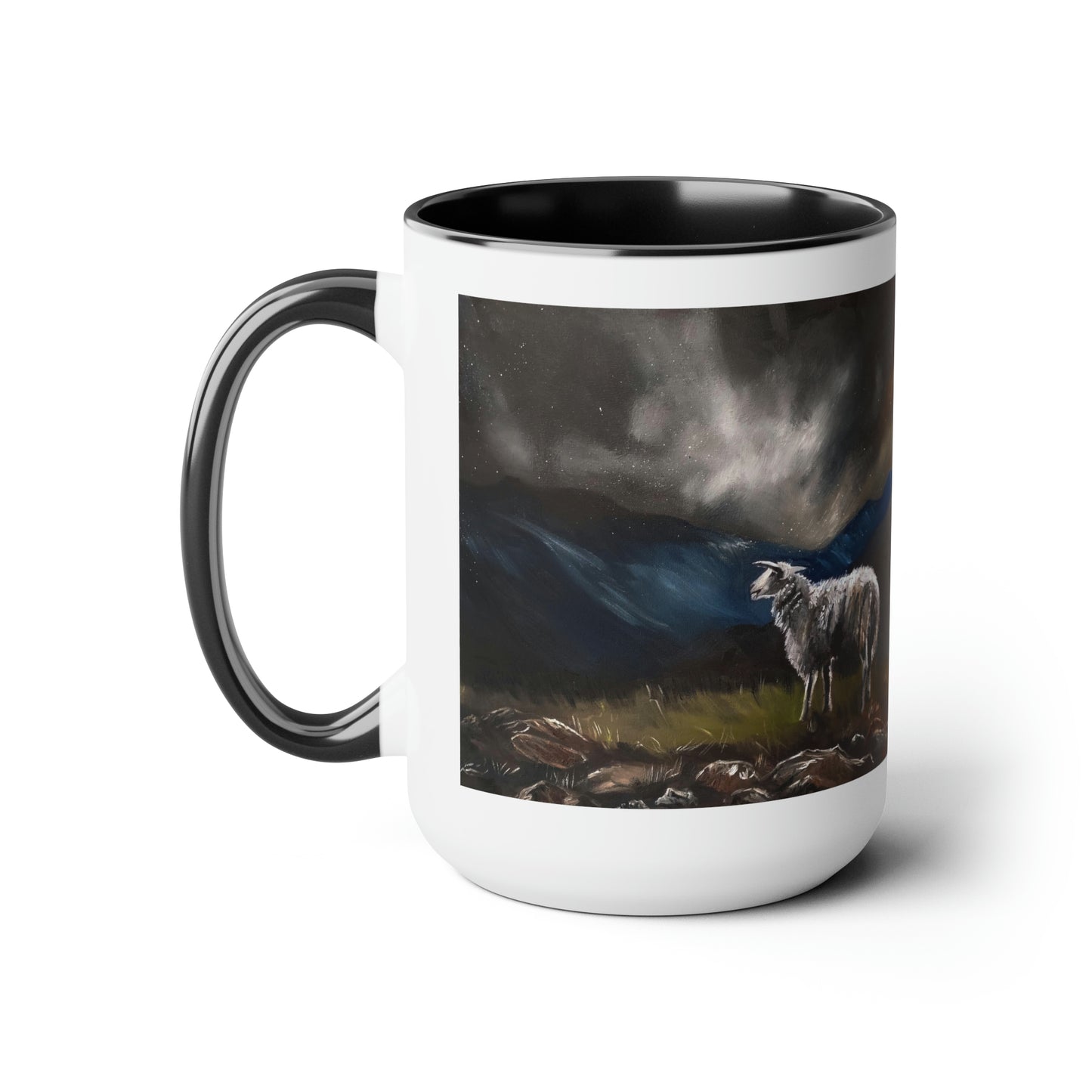 The Lord is my Shepherd Two-Tone Coffee Mugs, 15oz