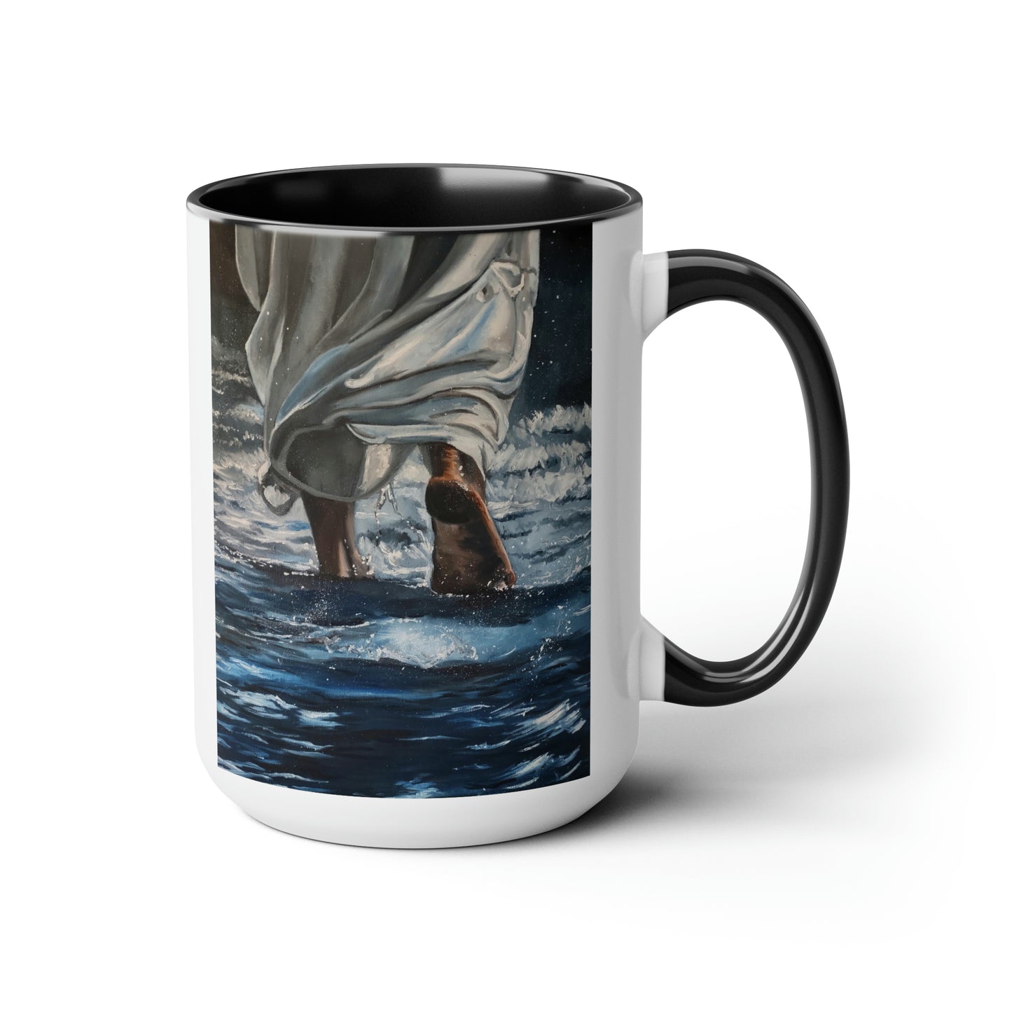 Walking On Two-Tone Coffee Mugs, 15oz