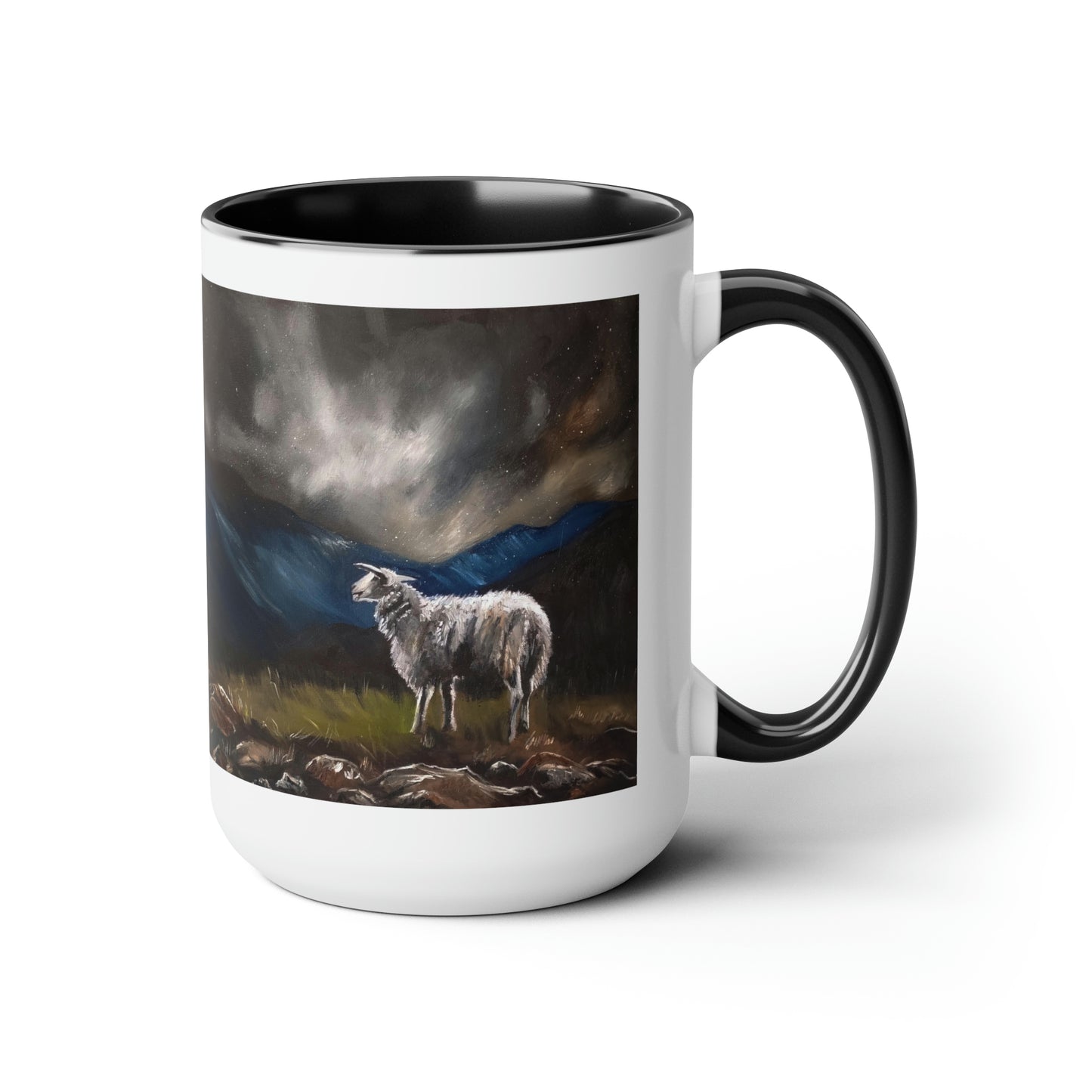 The Lord is my Shepherd Two-Tone Coffee Mugs, 15oz