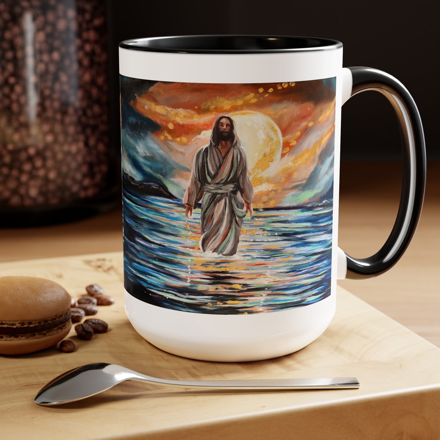 Night Watch Two-Tone Coffee Mugs, 15oz