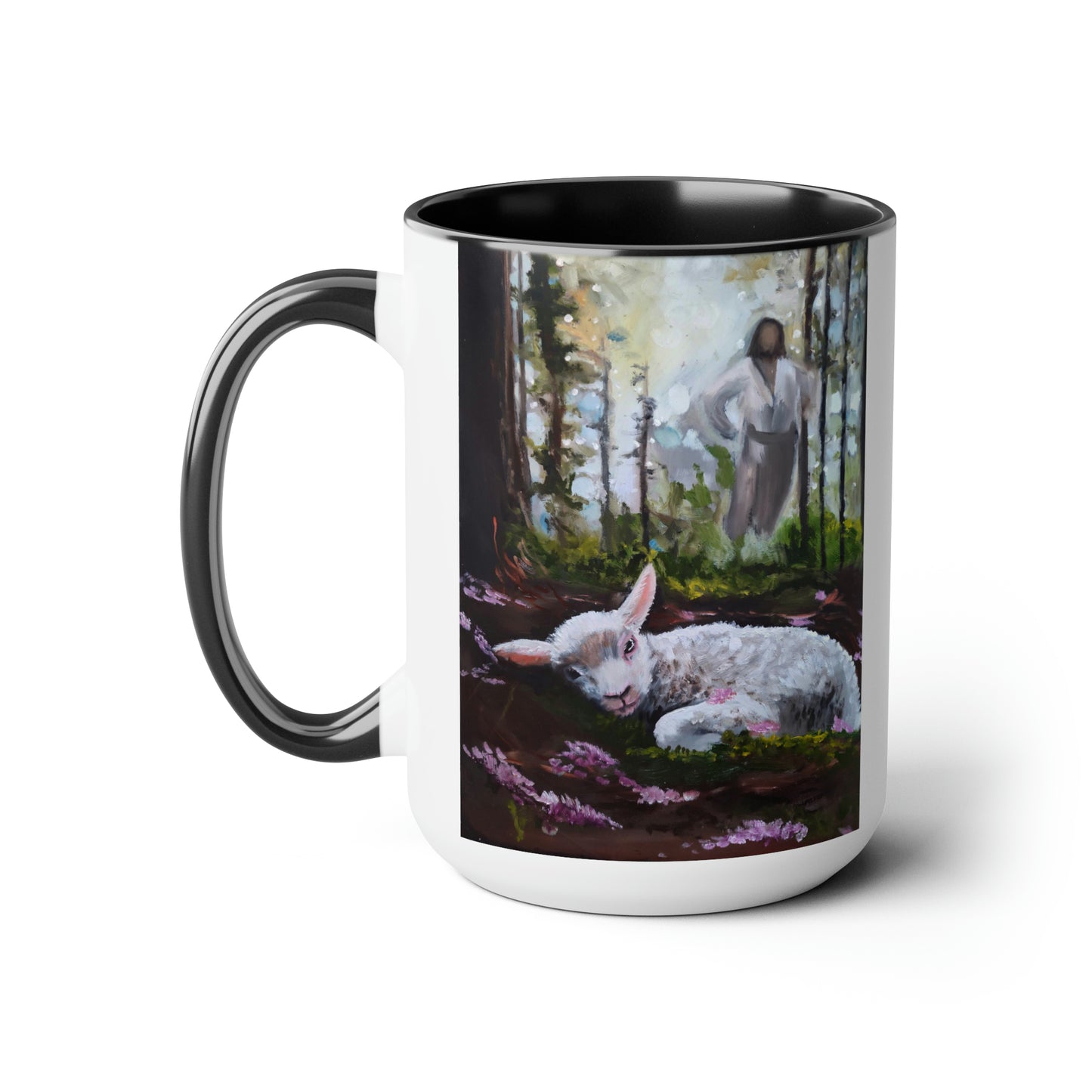 Green Pastures Two-Tone Coffee Mugs, 15oz