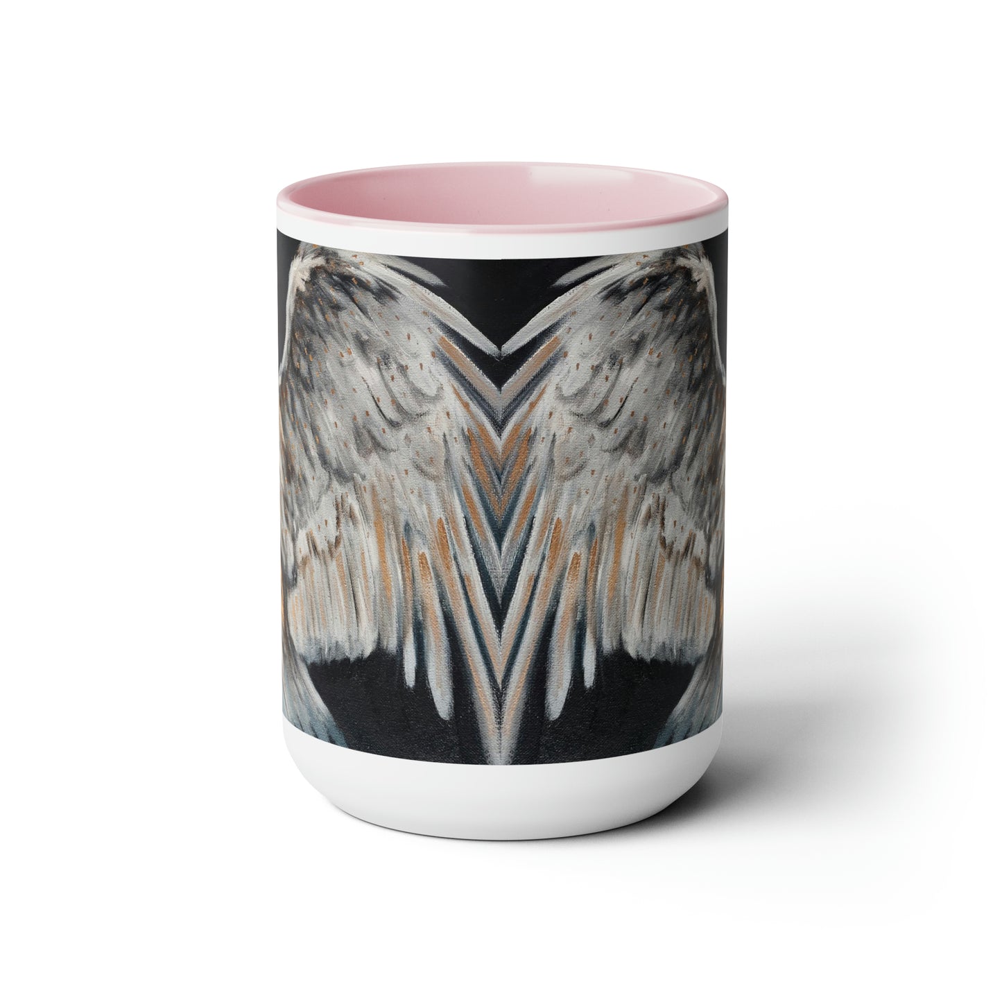 Wisdom the Protector Two-Tone Coffee Mugs, 15oz