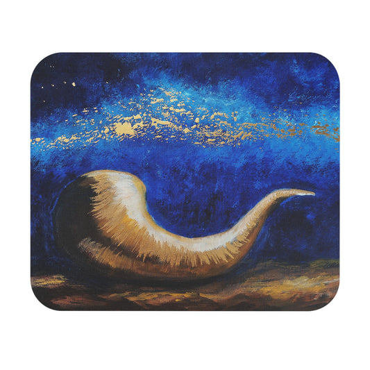 War Cry Mouse Pad - Vibrant Blue Design with Gold Accents