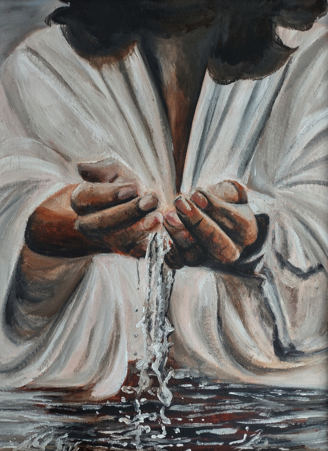In His Hands Greeting Card