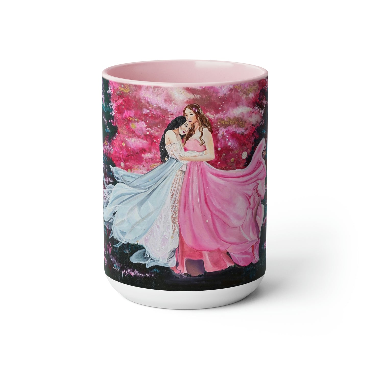 A Tale of Two Sisters by Angel Ashleigh Two-Tone Coffee Mugs, 15oz