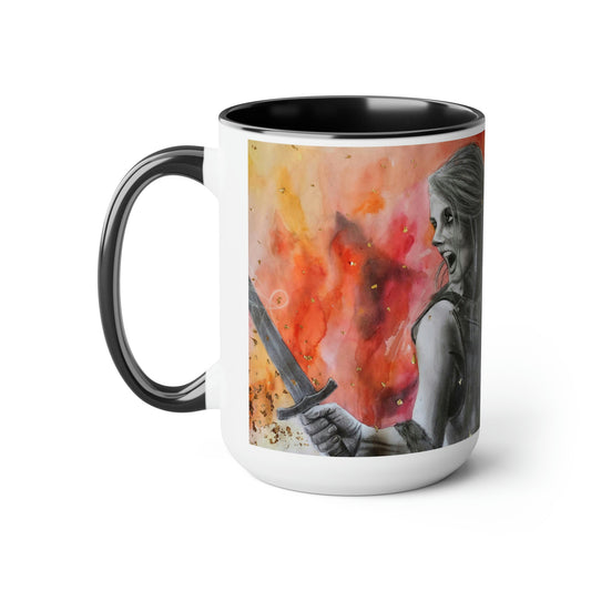 Prayers of a Mother 2 Two-Tone Coffee Mugs, 15oz