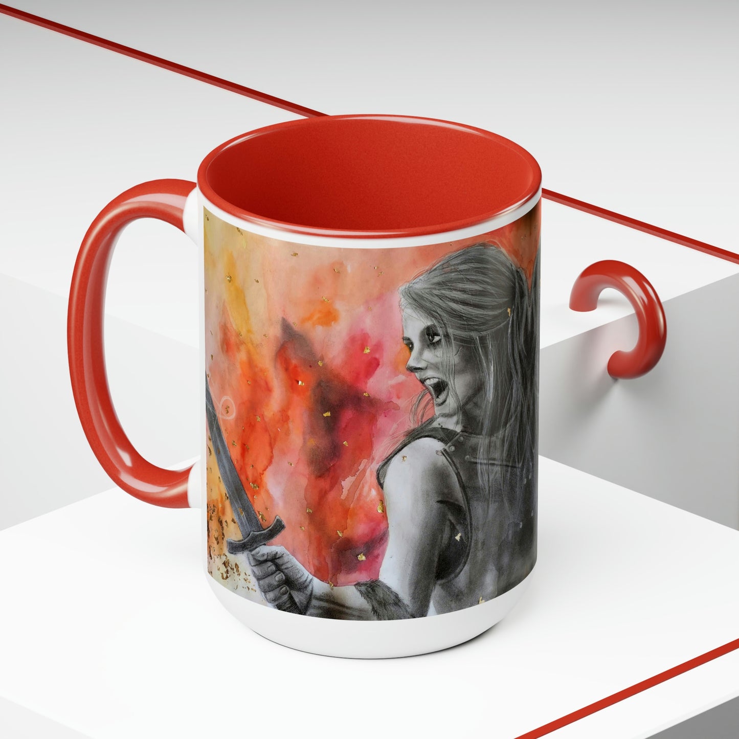 Prayers of a Mother 2 Two-Tone Coffee Mugs, 15oz