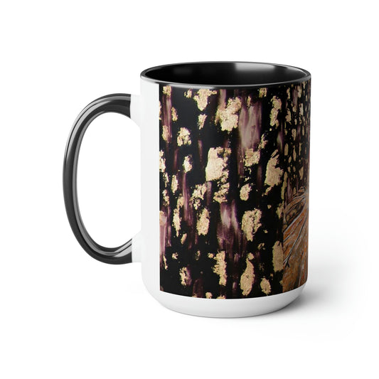 The Lion and the Lamb Two-Tone Coffee Mugs, 15oz