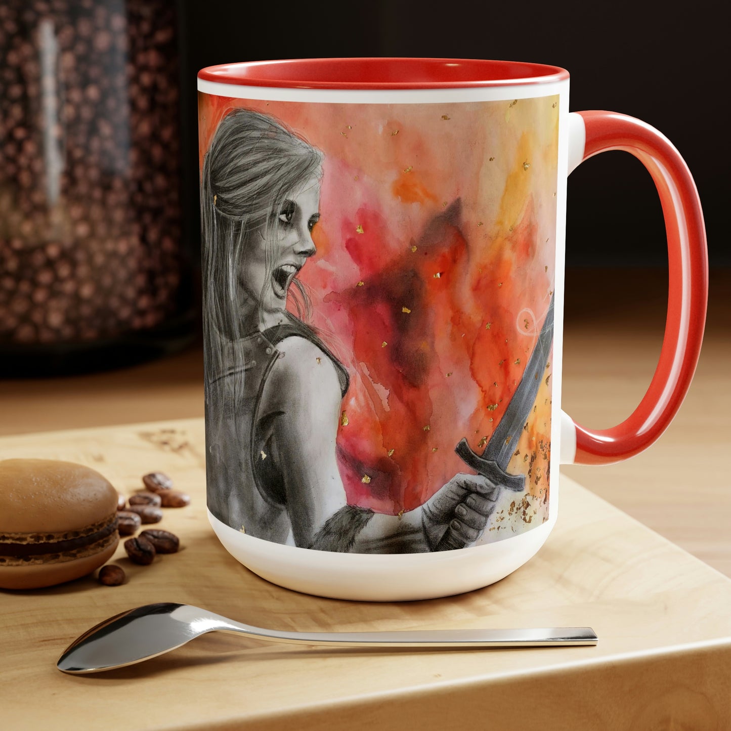 Prayers of a Mother 2 Two-Tone Coffee Mugs, 15oz