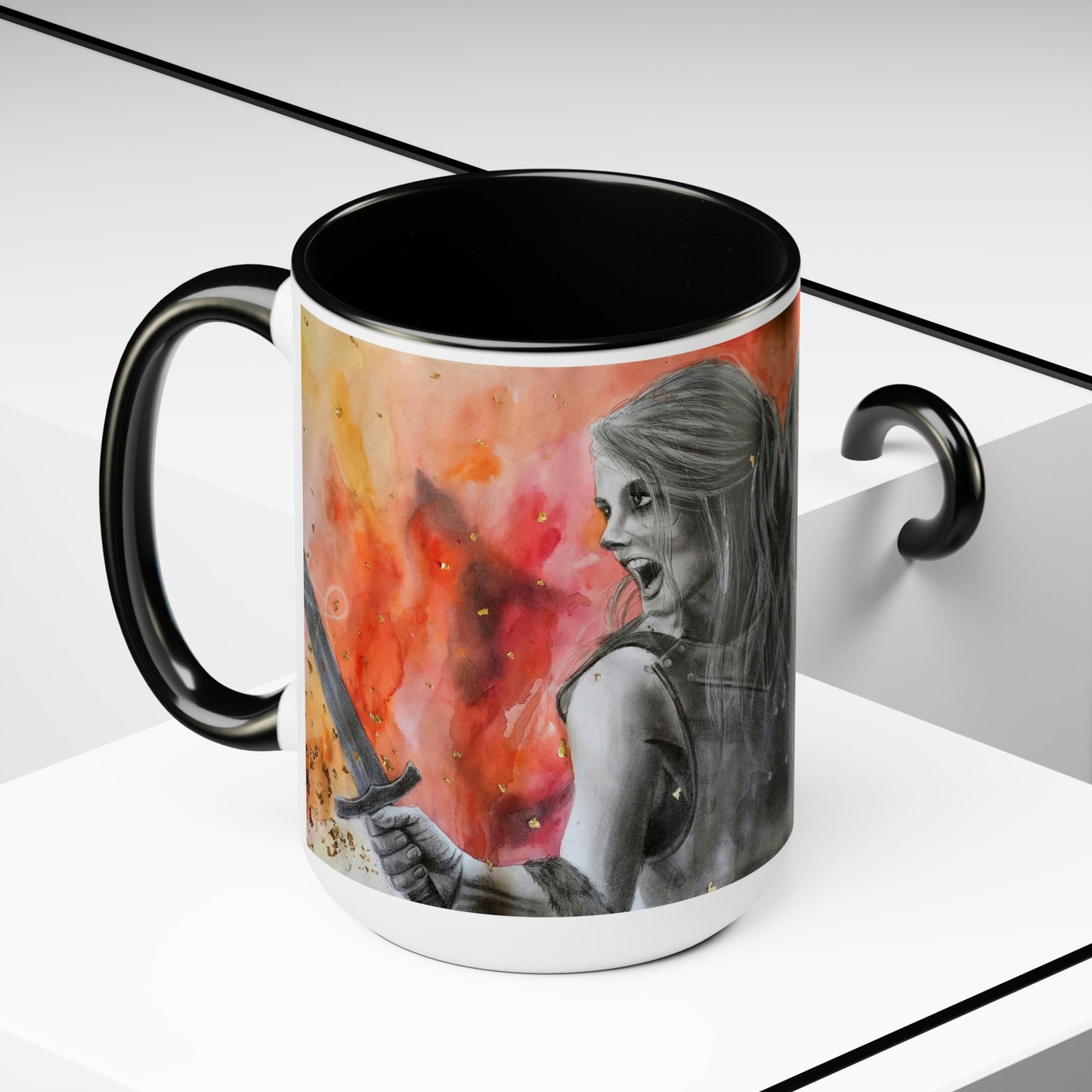 Prayers of a Mother 2 Two-Tone Coffee Mugs, 15oz