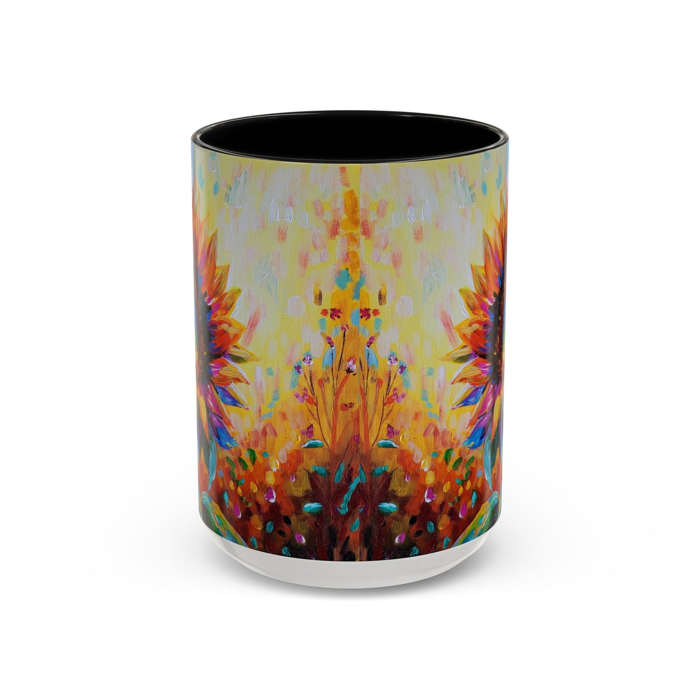 As a Sunflower Art Coffee Mug — Colorful Accent Ceramic Mug (11/15 oz)