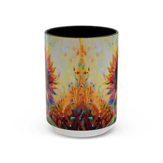 As a Sunflower Art Coffee Mug — Colorful Accent Ceramic Mug (11/15 oz)