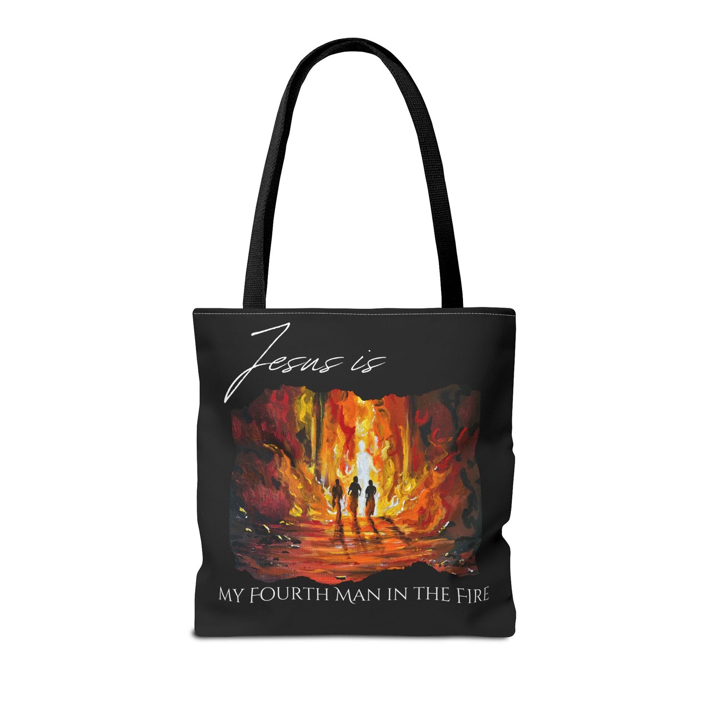 The Fourth Man Inspirational Jesus Tote Bag - 'My Fourth Man in the Fire'