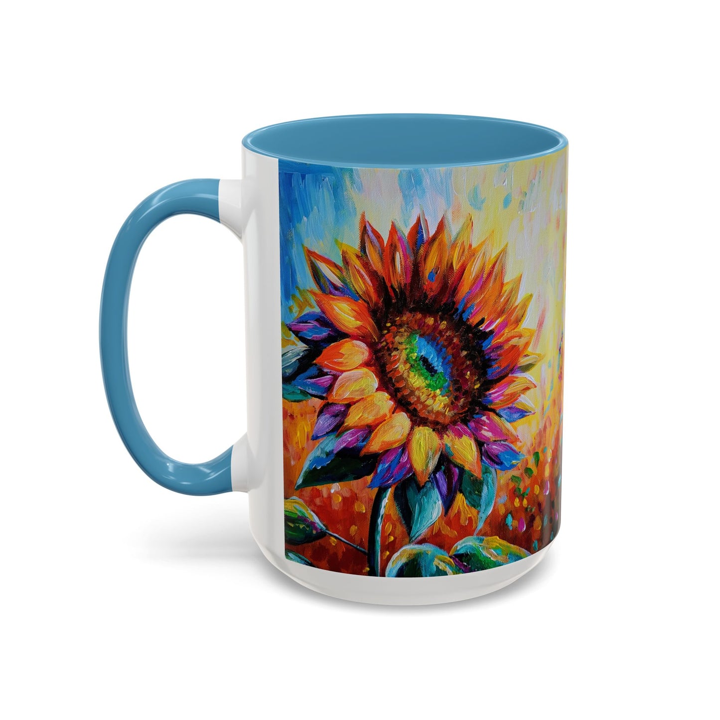 As a Sunflower Art Coffee Mug — Colorful Accent Ceramic Mug (11/15 oz)