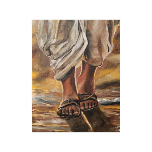 At the Feet of Jesus Satin Posters (210gsm)