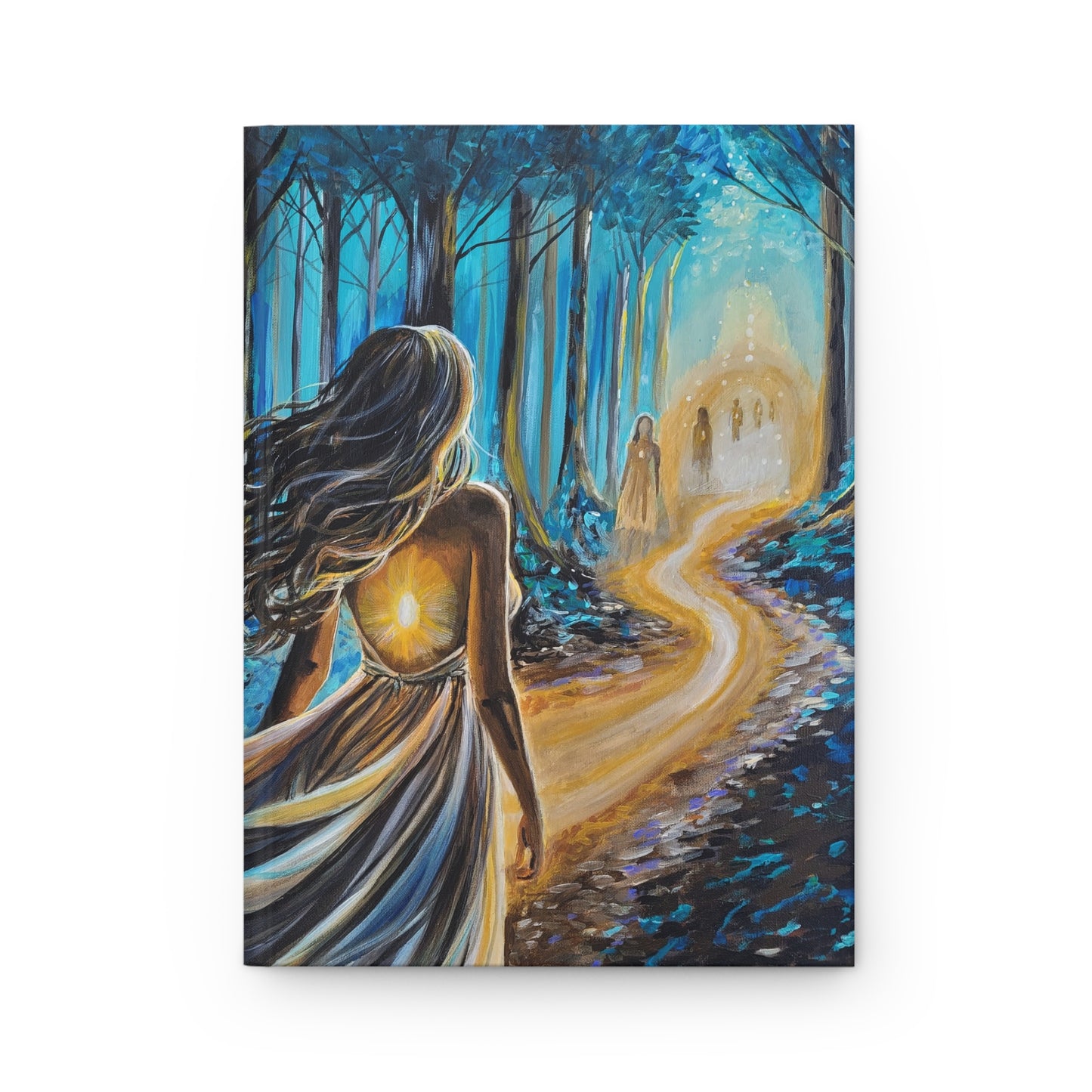 The Path to Freedom Hardcover Journal — Mystical Forest Path Art Journal