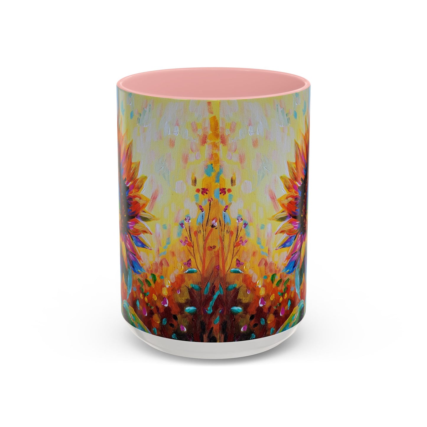 As a Sunflower Art Coffee Mug — Colorful Accent Ceramic Mug (11/15 oz)