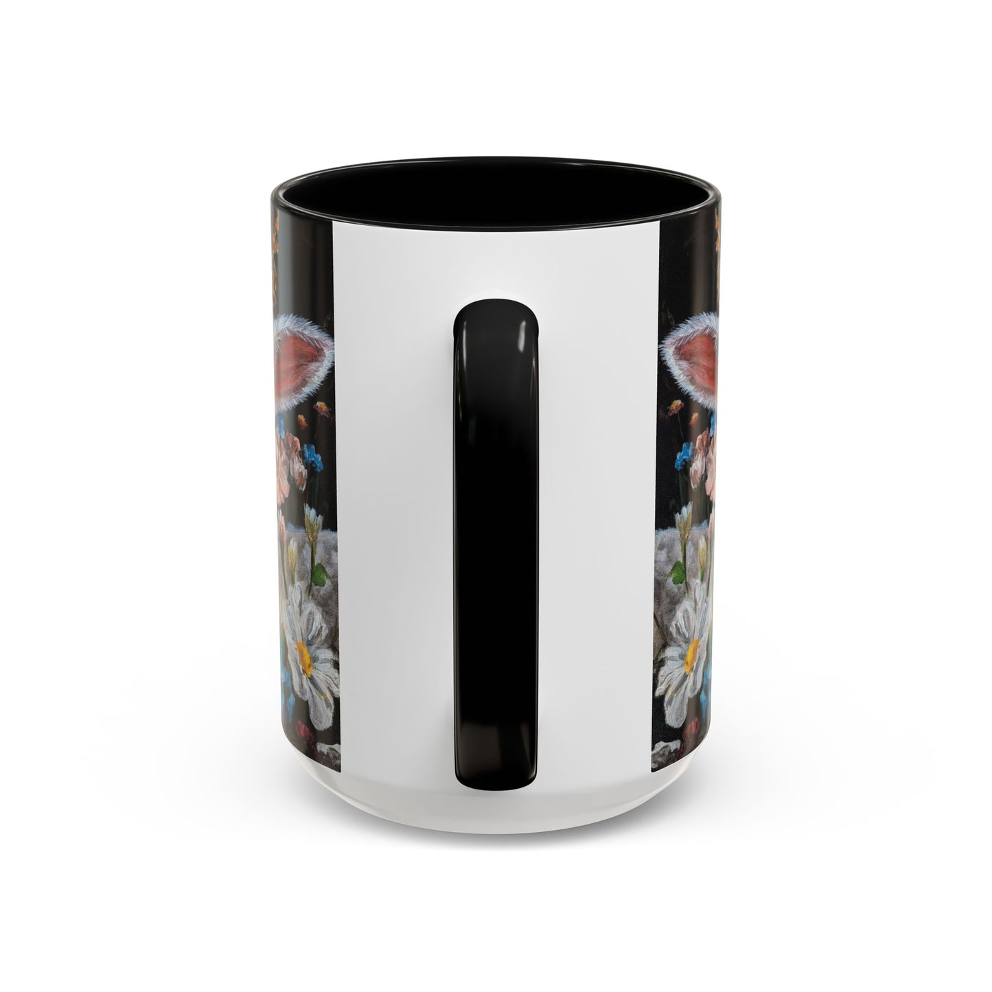 One Step at a Time Floral Lamb Accent Coffee Mug — Cute Farm Animal Ceramic Cup (11/15 oz)