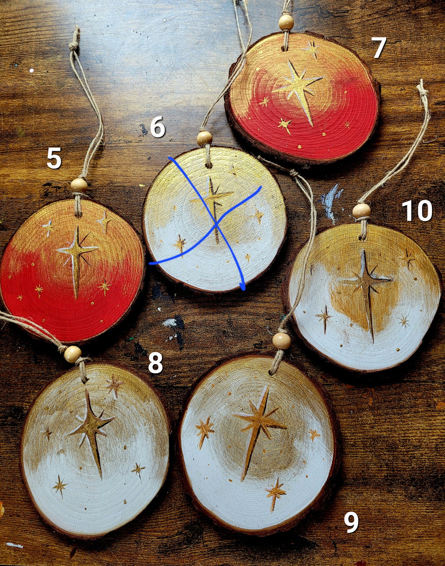 Winter Wood Slice Ornament October 2025 Ornaments