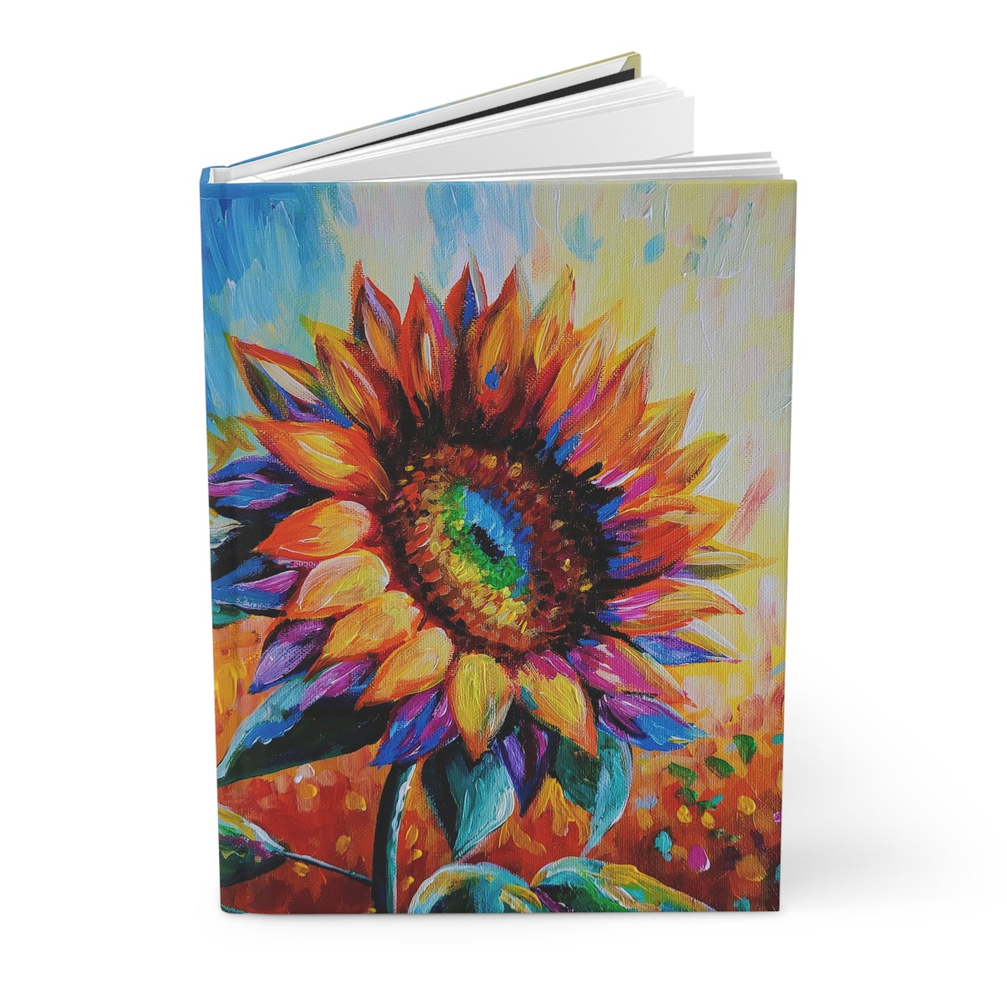 As a Sunflower Hardcover Journal — Colorful Floral Art Notebook for Writing, Gifts & Gratitude