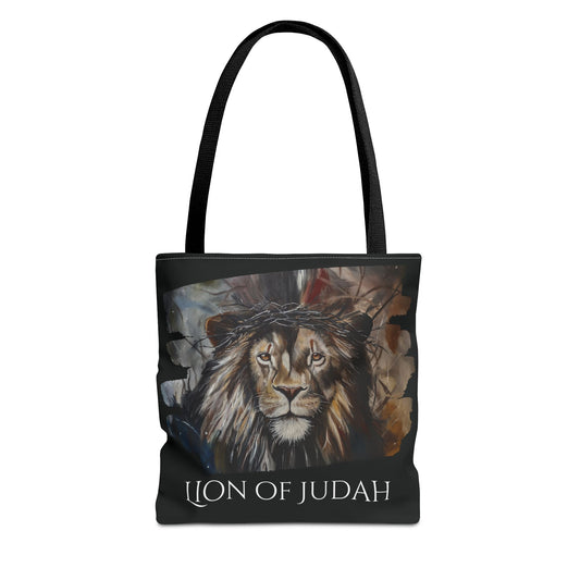 Mediator Lion of Judah Tote Bag - Inspirational Religious Artwork