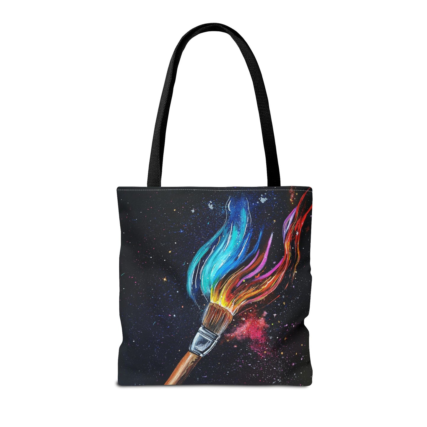 He Paints the Stars Cosmic Art Tote Bag - Unique Colorful Art Lover's Tote, Eco-Friendly Shopping Bag, Great Gift for Artists, Starry Night Design