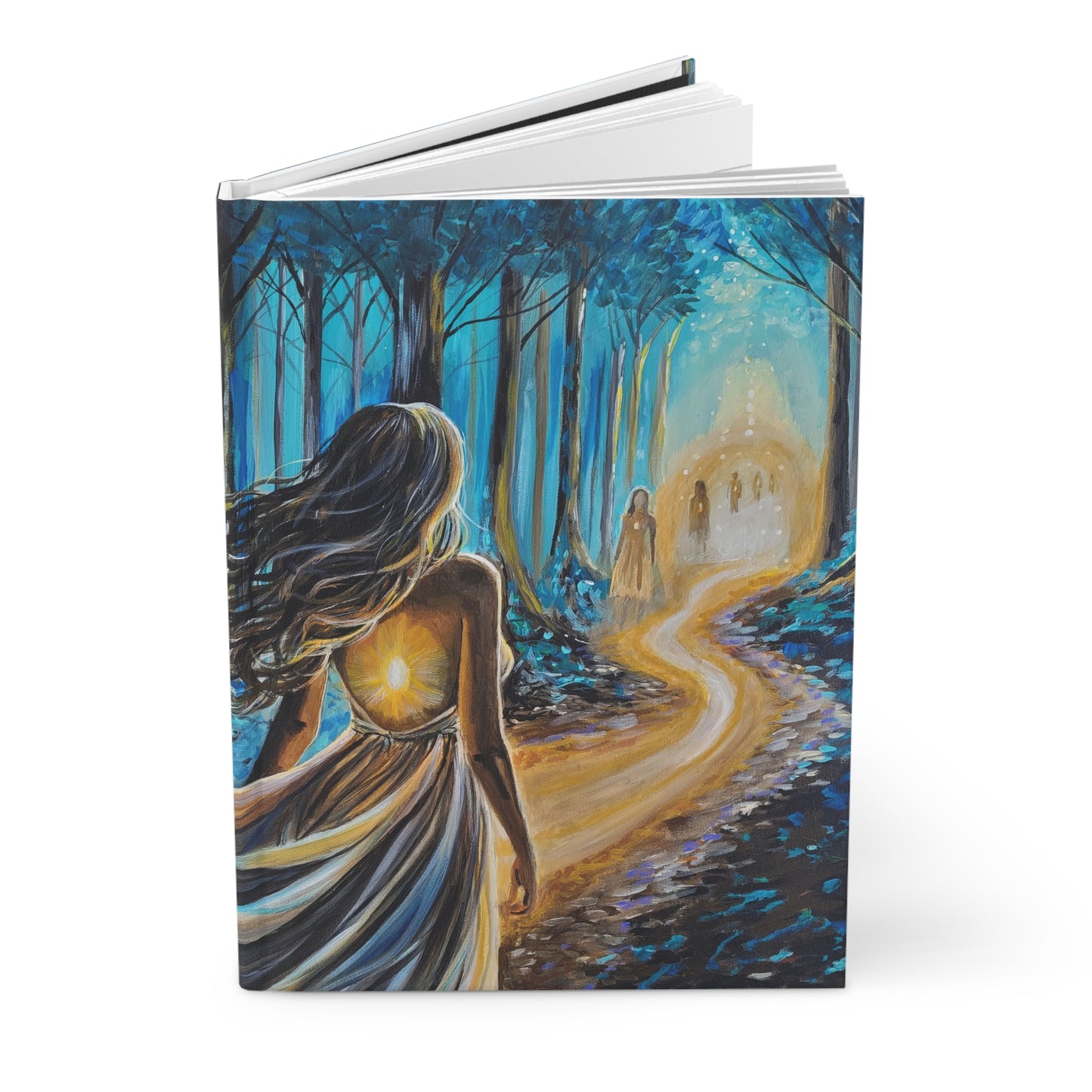 The Path to Freedom Hardcover Journal — Mystical Forest Path Art Journal