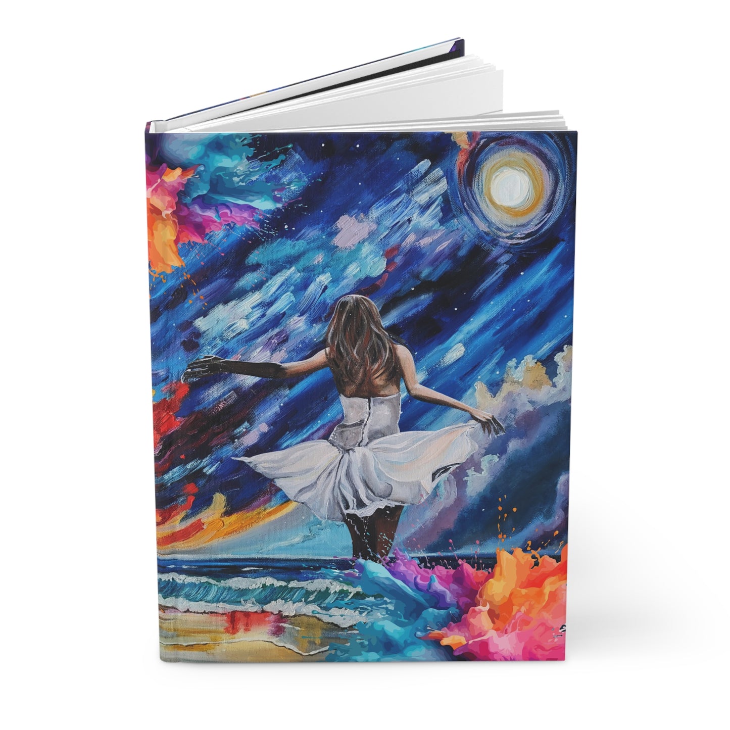 Beauty from Ashes Dreamy Ocean Waves Hardcover Journal - Artistic Inspirational Notebook