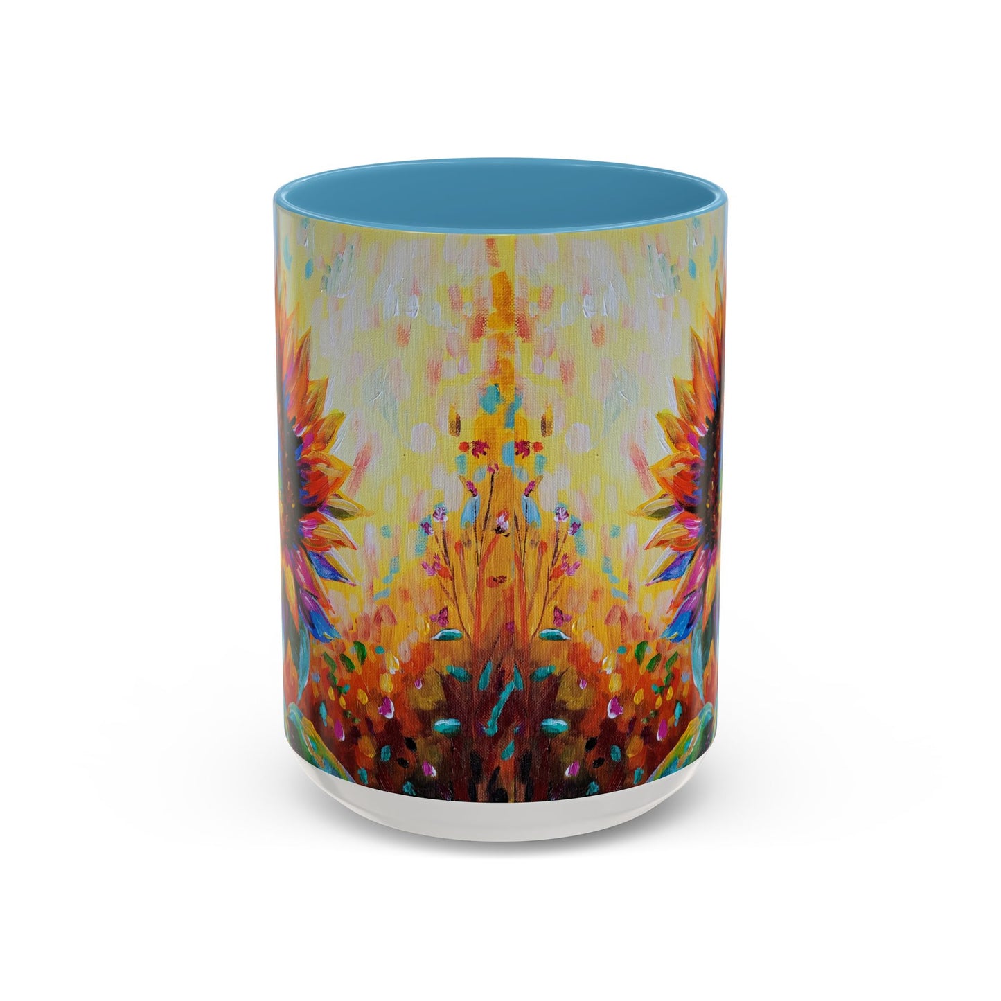 As a Sunflower Art Coffee Mug — Colorful Accent Ceramic Mug (11/15 oz)