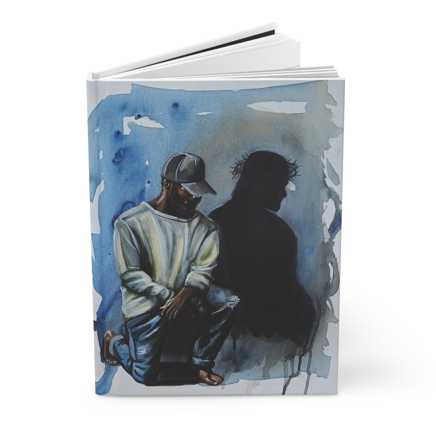 The Answer is in His Shadow Hardcover — Prayerful Man & Shadow Art Notebook