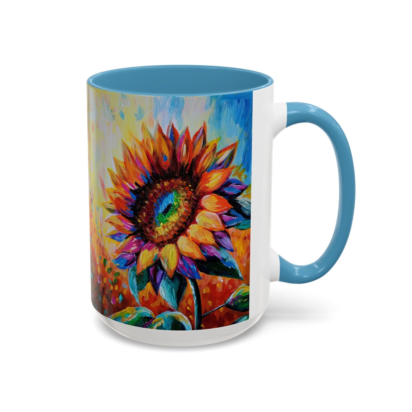 As a Sunflower Art Coffee Mug — Colorful Accent Ceramic Mug (11/15 oz)